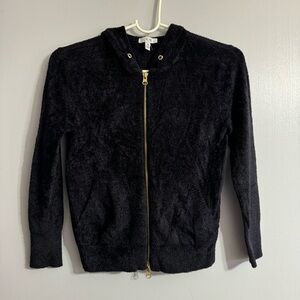 Cache Fleeced Cropped Hoodie Top Size XS